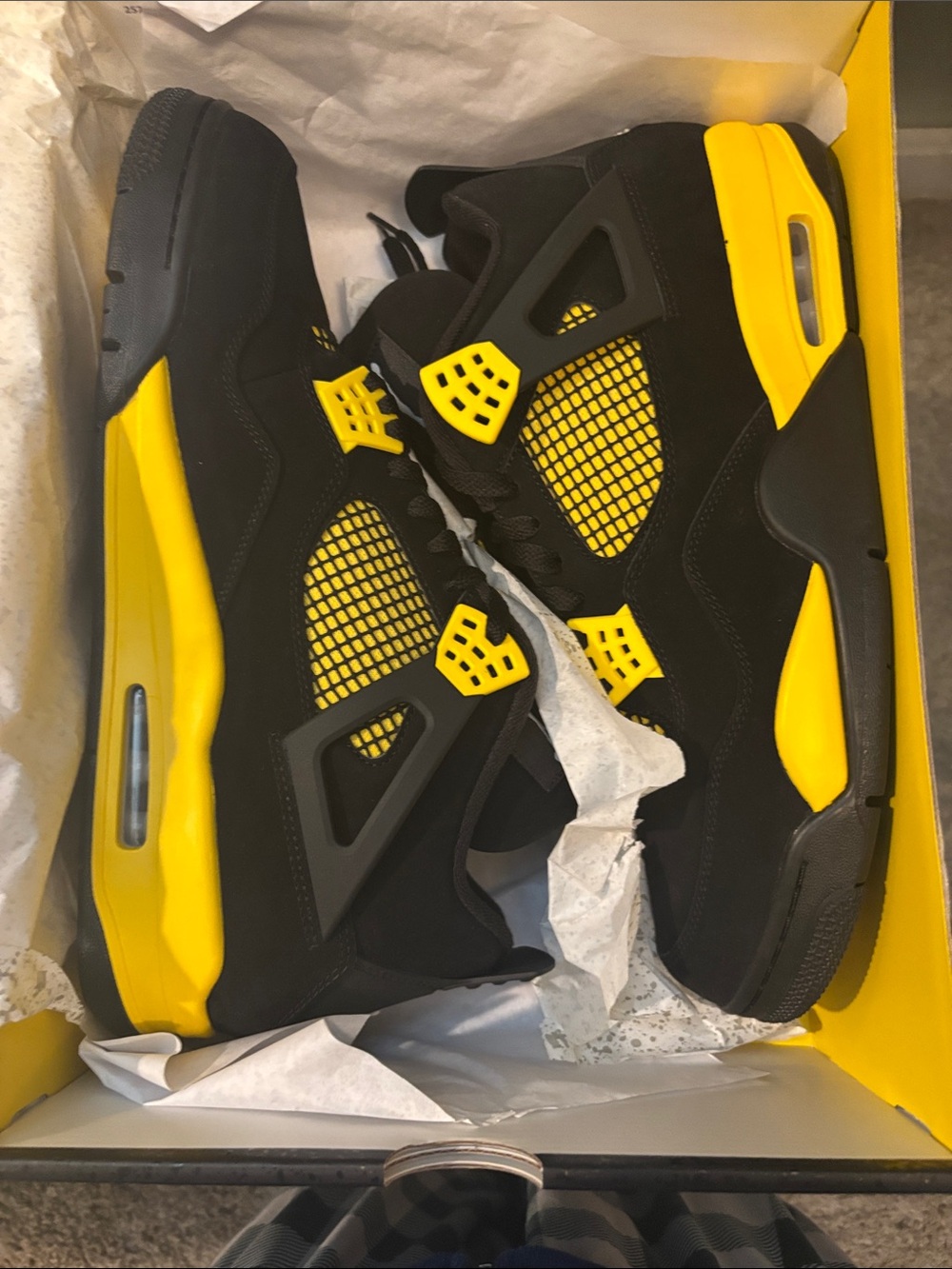 Jordan Men’s Black and Yellow Basketball Sneakers